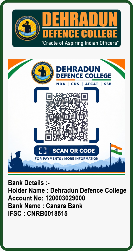 Dehradun Defence College Official Standee Payment QR Code