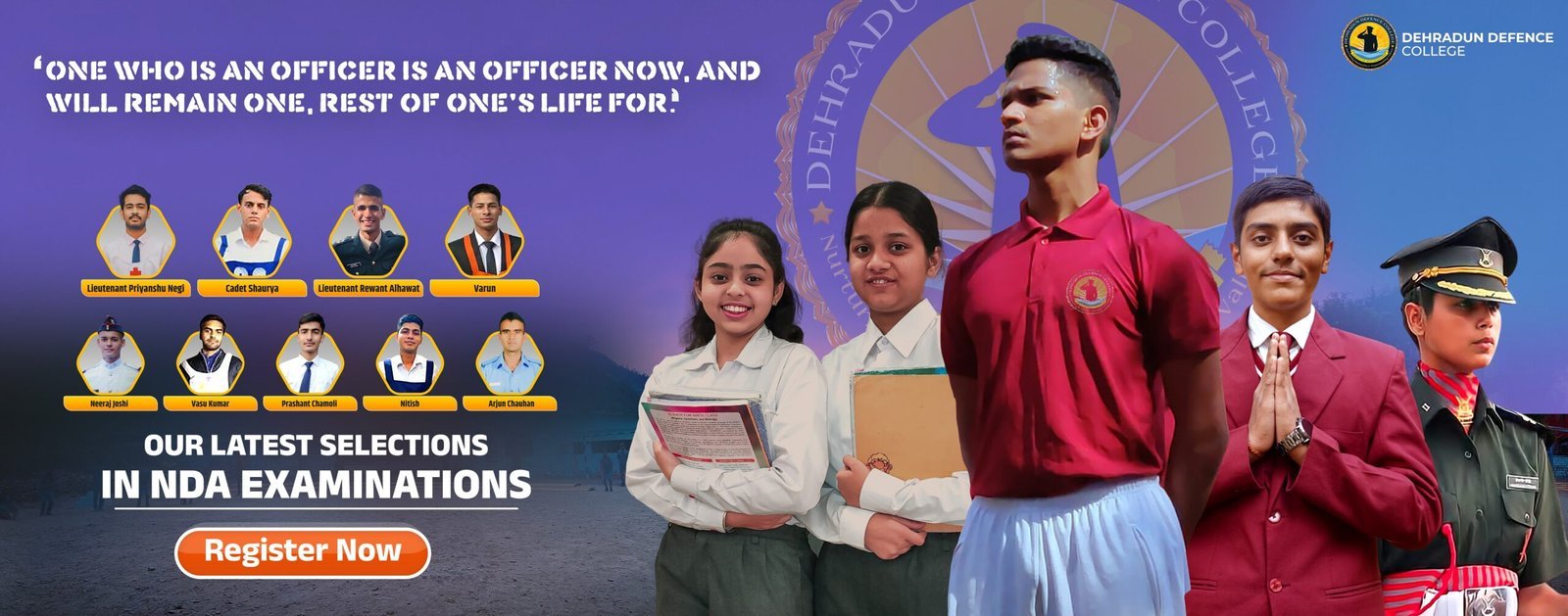 Dehradun Defence College Latest Selections & Cadets Registration Banner
